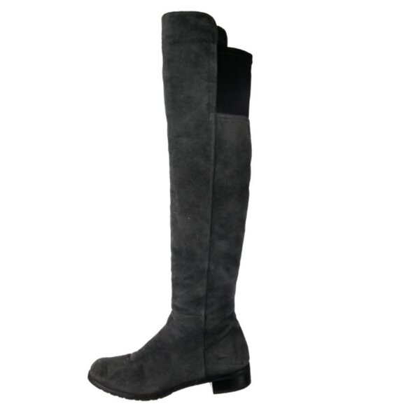 Stuart Weitzman Over the Knee Gray Suede Boots Size US  8.5 - Picture 1 of 6